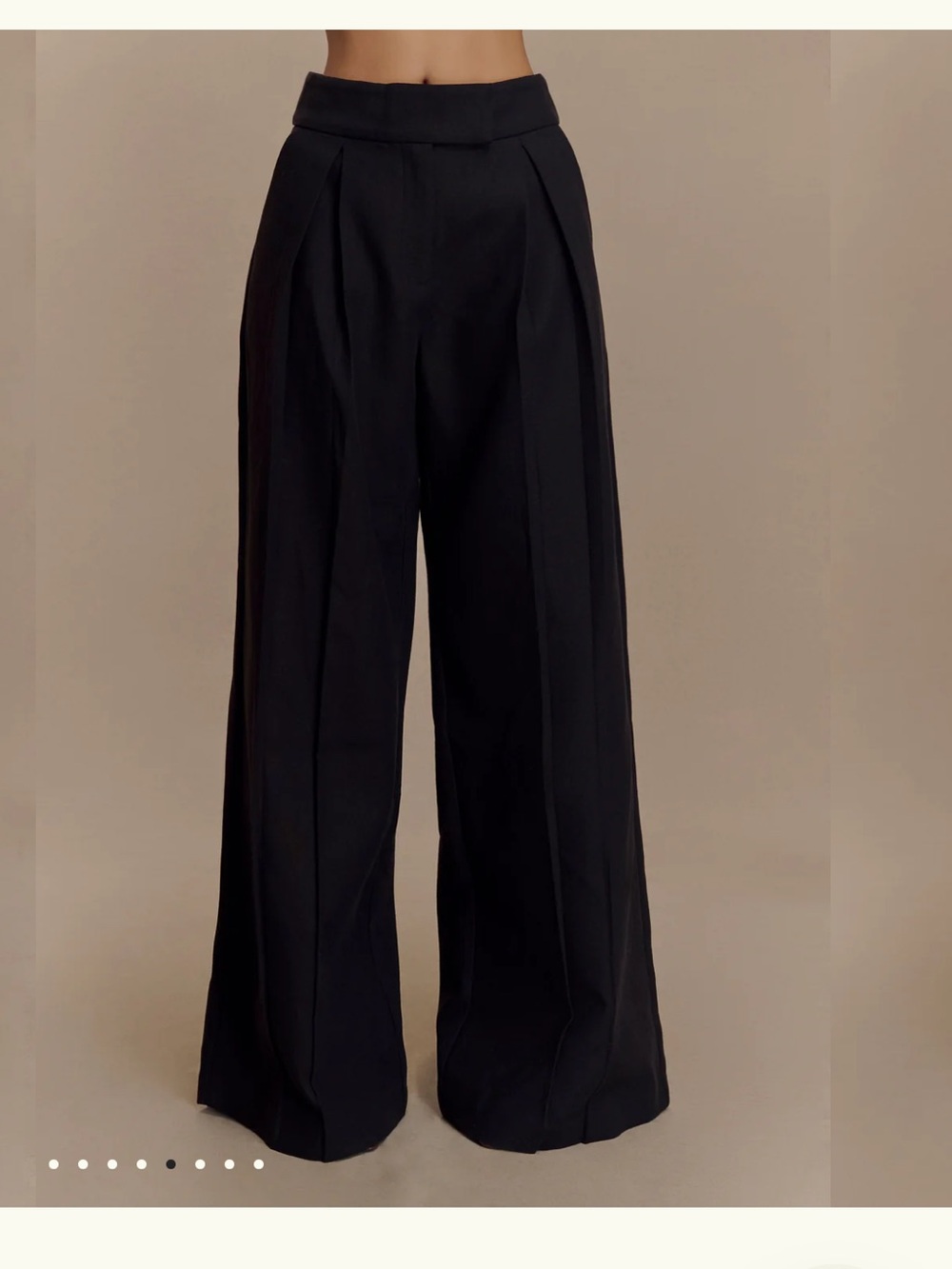 BNWT Meshki RAYA Pants (Black High-Waist Wide Leg Trousers)